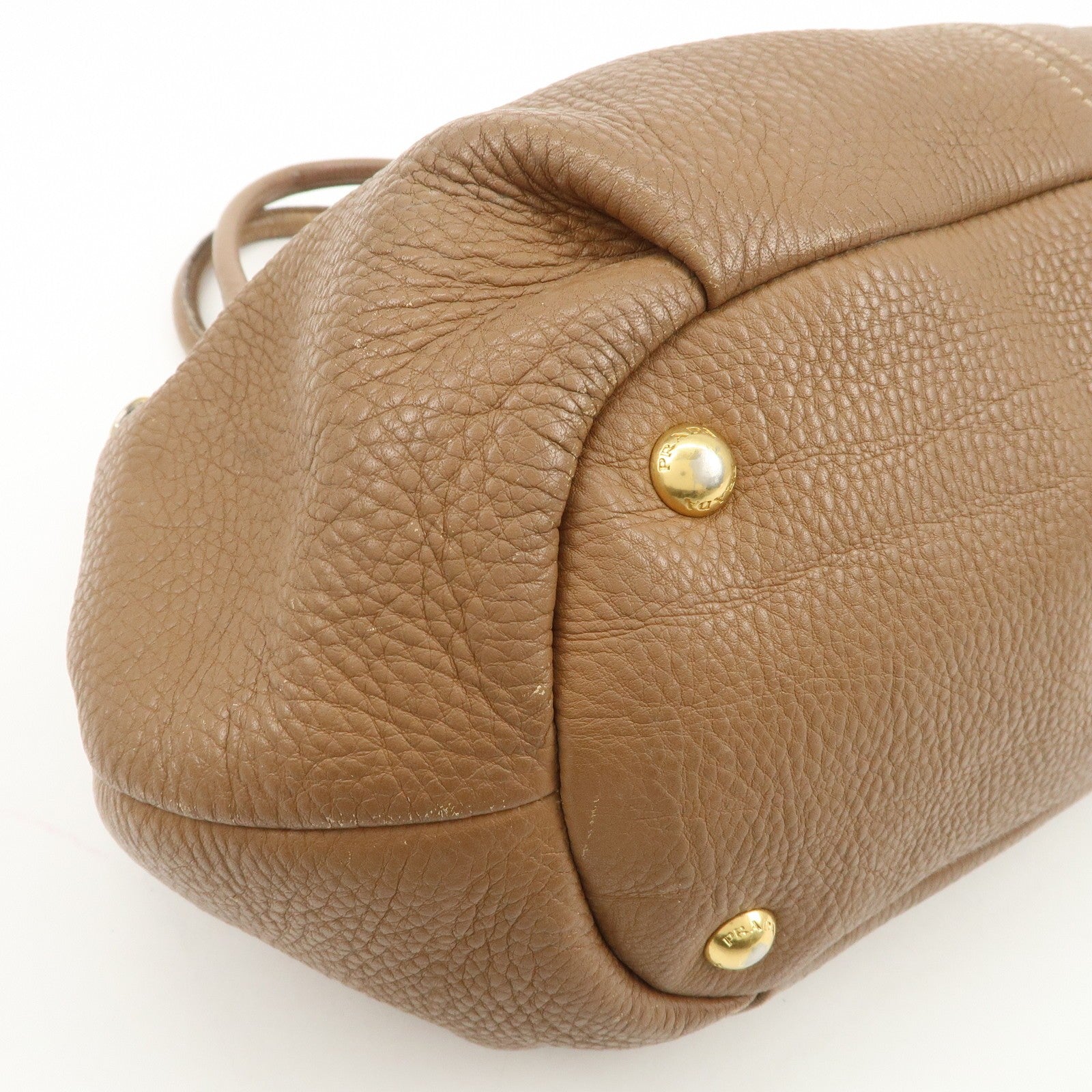 Prada 2Way Bag Hand Bag - Brown, Calf Leather