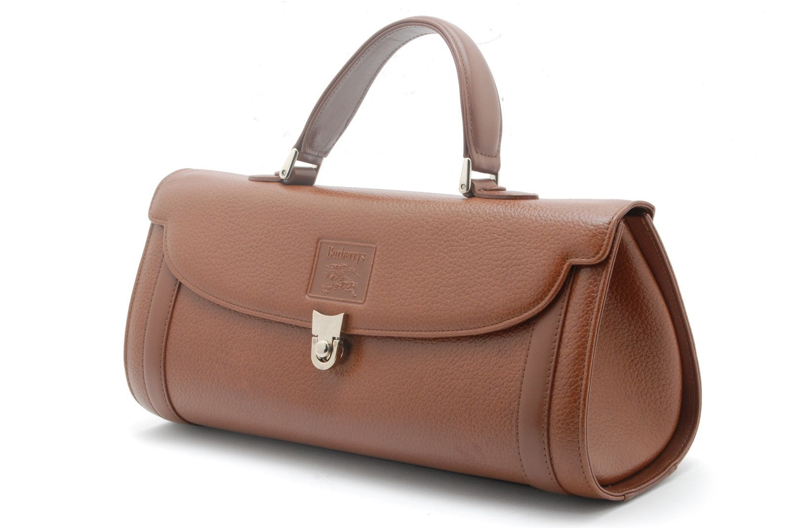 Burberry Barrel Bag Handbag - Brown, Leather
