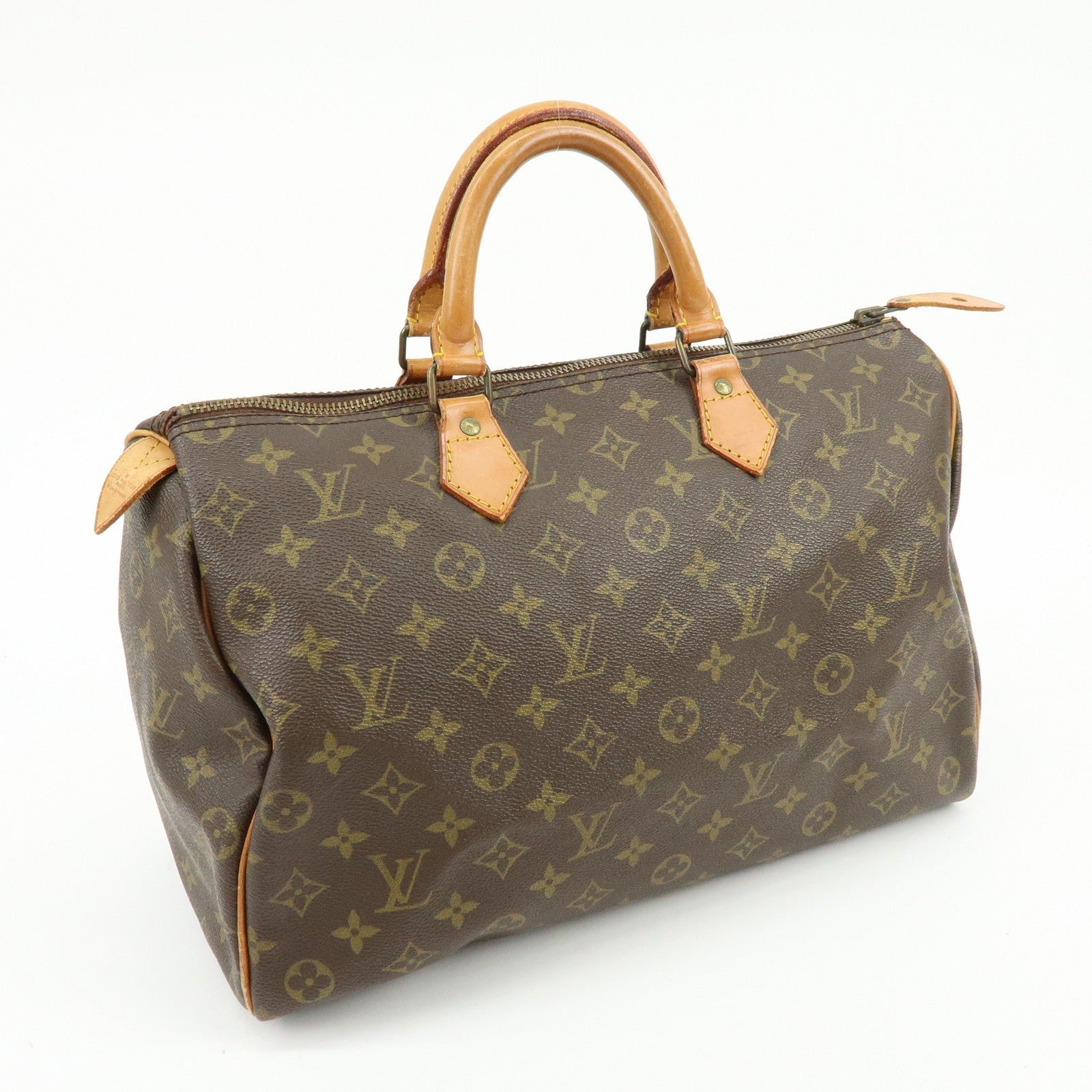 Louis Vuitton Speedy 35 Handbag - Brown, Monogram Canvas, Leather