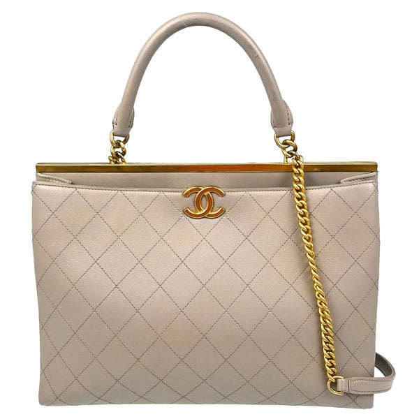 Chanel 2way Handbag - Gray, Calfskin