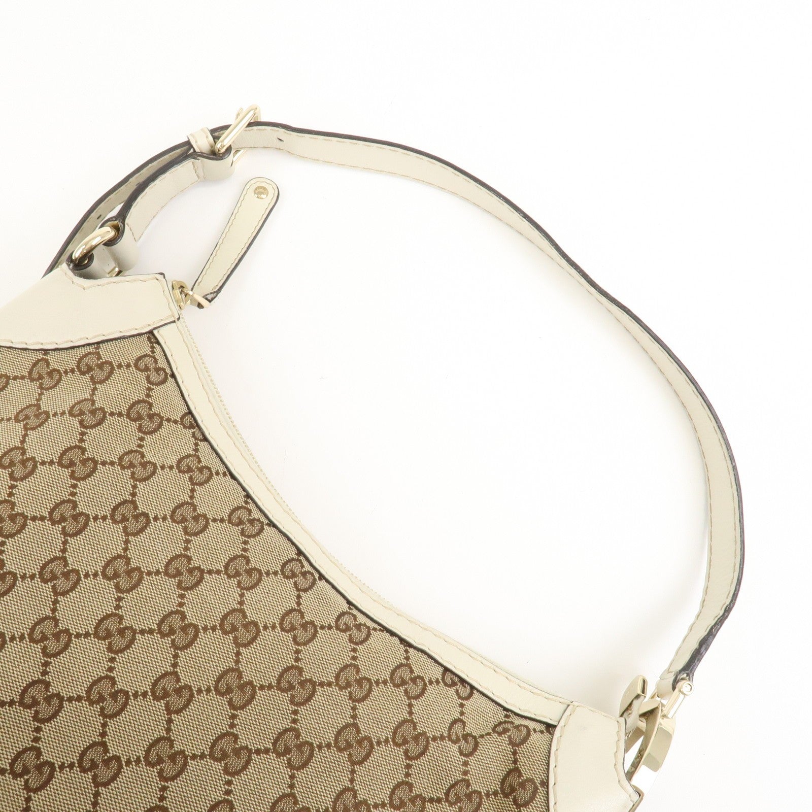 Gucci Shoulder Bag - Brown/Ivory, GG Canvas/Leather 