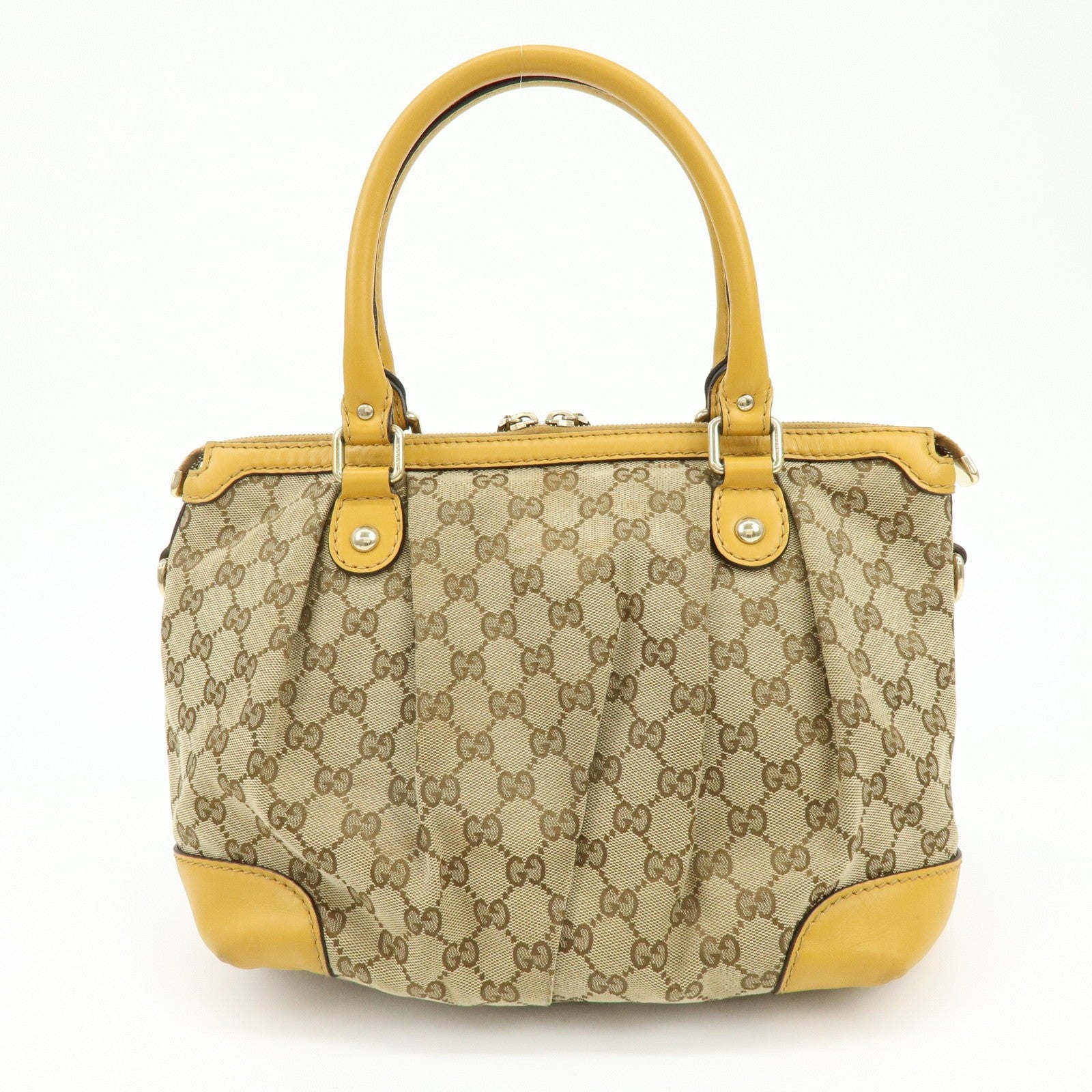 GUCCI Sukey Interlocking GG Canvas Leather 2Way Shoulder Bag