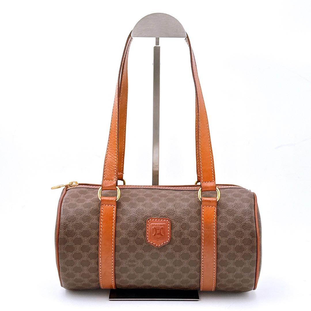 Celine Vintage Macadam Shoulder Bag - Brown, Unknown Material