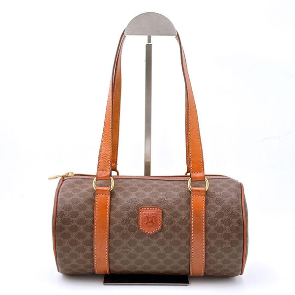 Celine Vintage Macadam Shoulder Bag - Brown, Unknown Material