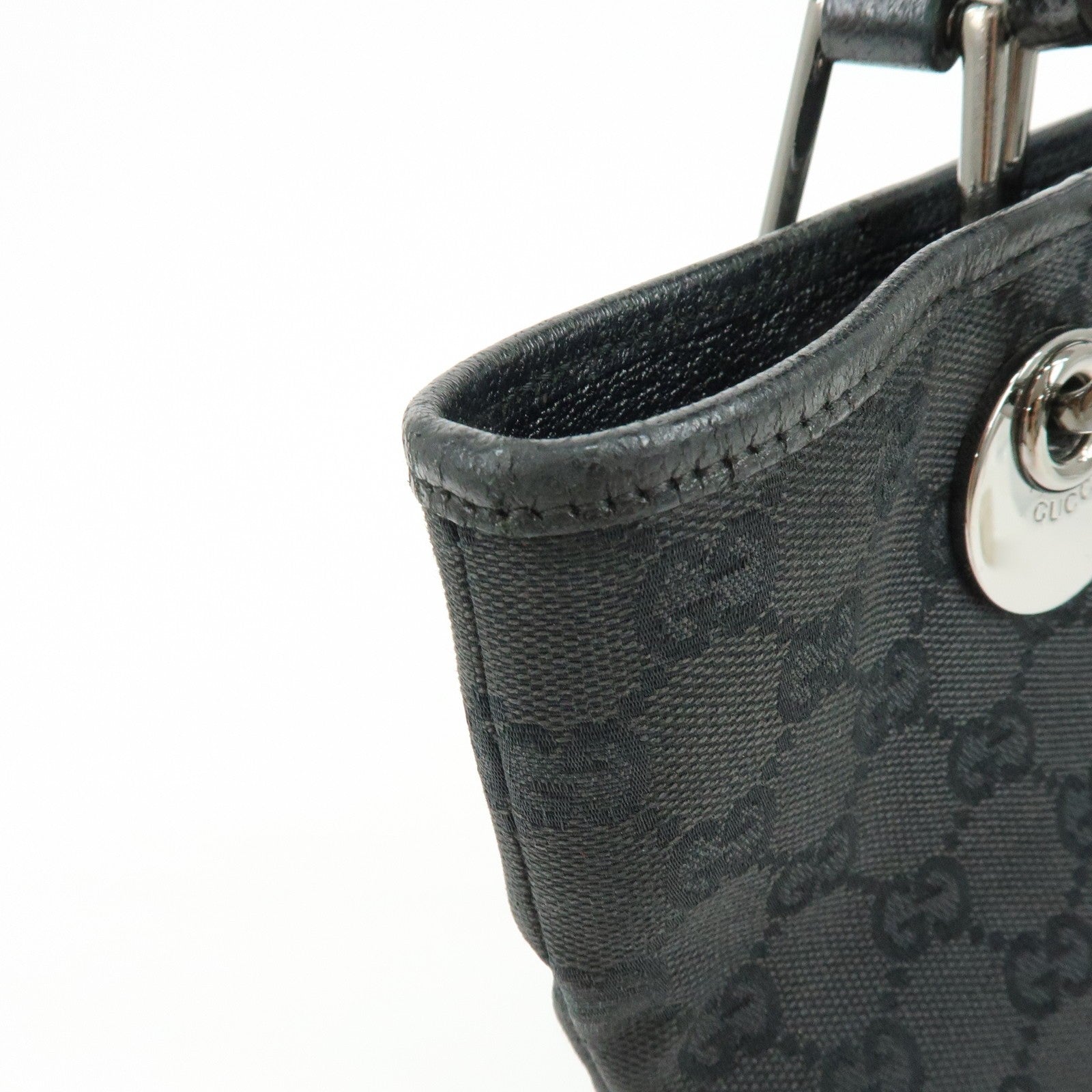 Gucci Tote Bag - Black, GG Canvas, Leather