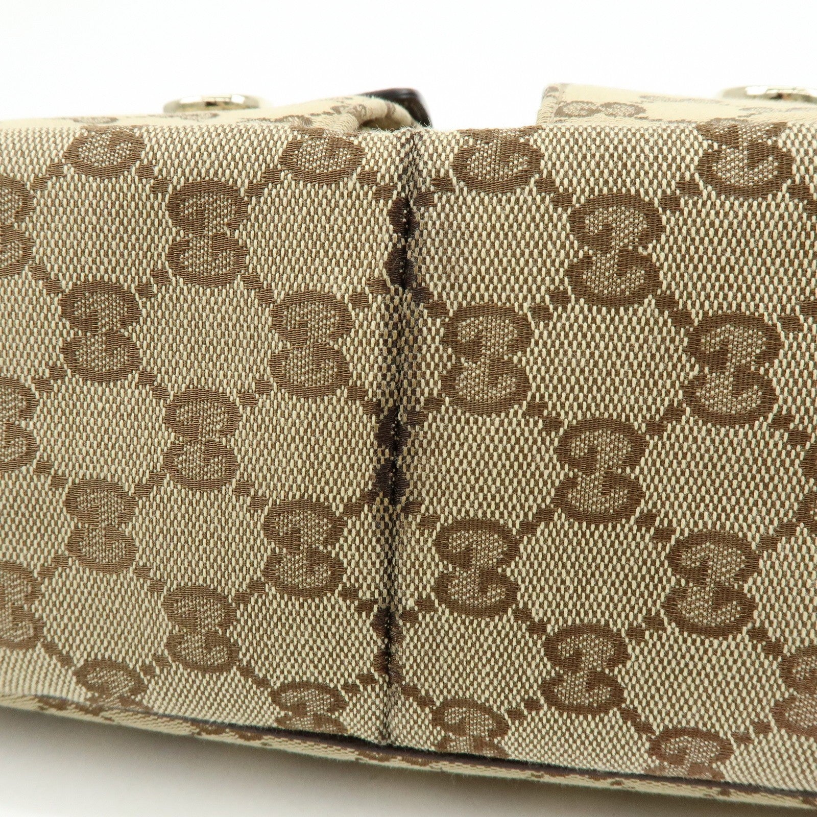 Gucci Shoulder Bag - Beige, Canvas Leather 