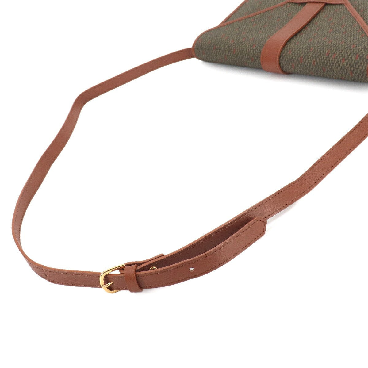 Yves Saint Laurent Shoulder Clutch Bag - Brown and Green, PVC and Leather