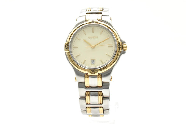 Gucci 9040M Wristwatch - Gold and Silver, Stainless Steel