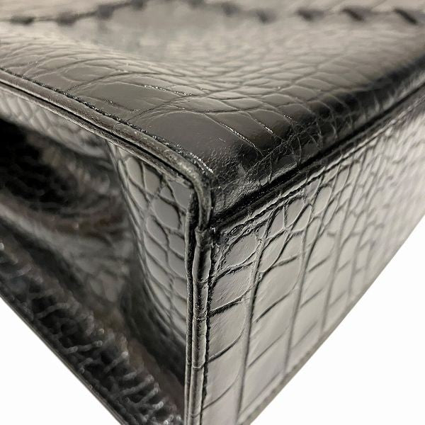 Saint Laurent Hand Bag - Black, Crocodile embossed leather 