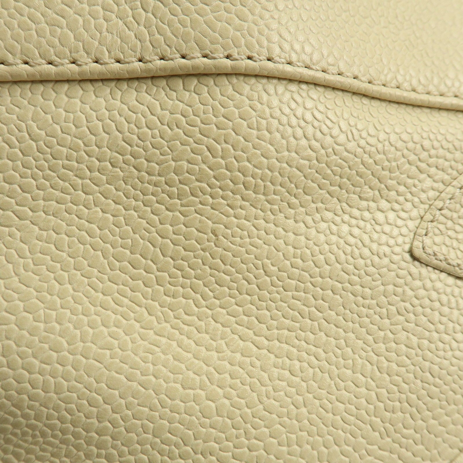 Chanel Coco Mark Caviarskin Tote Bag - Ivory, Leather