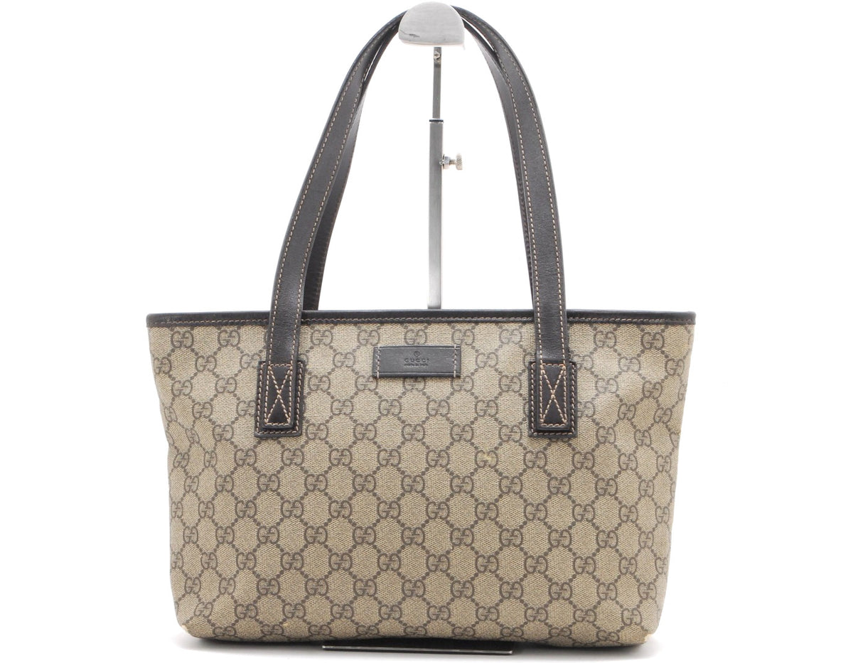 Gucci GG Supreme Tote Bag - Brown, PVC Leather
