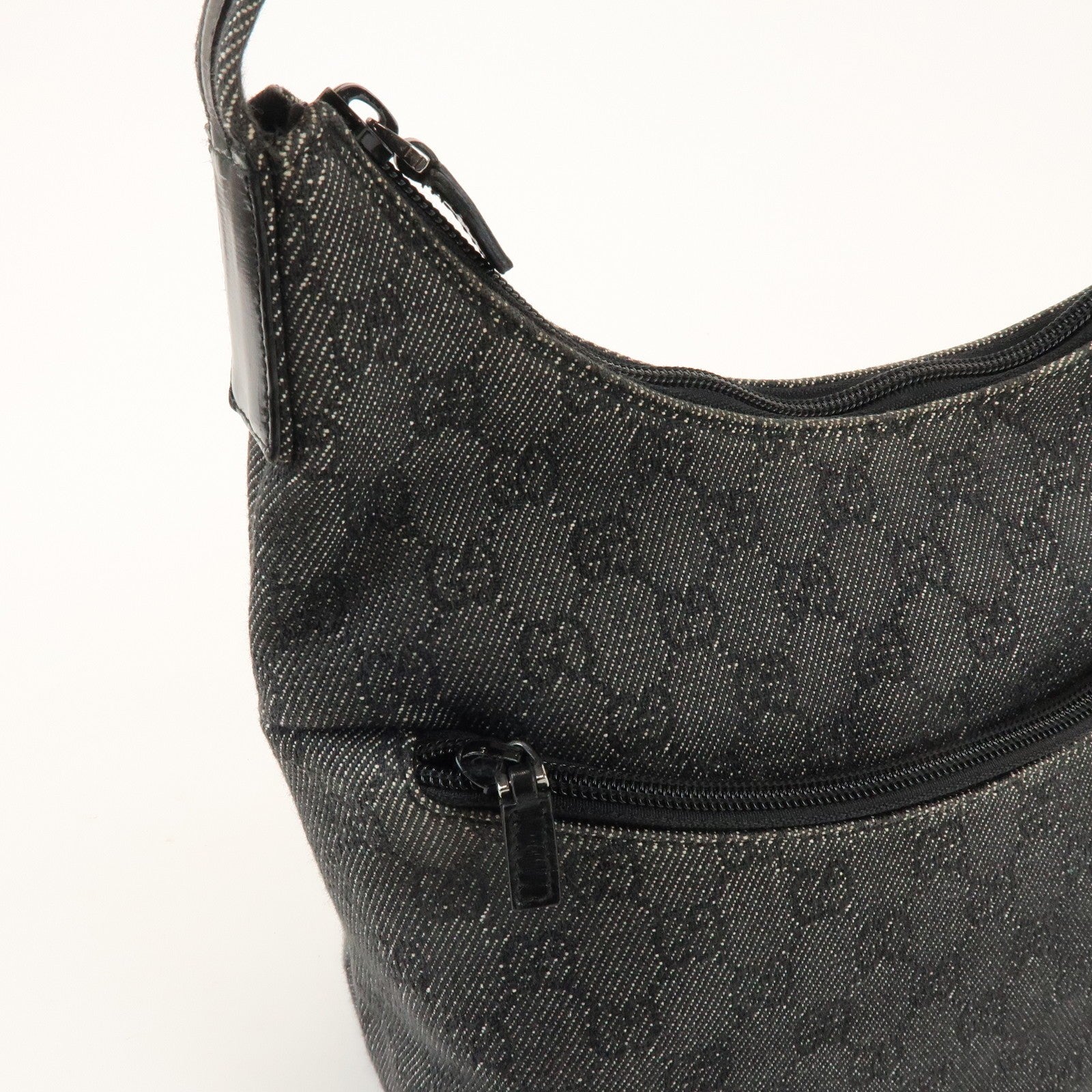 Gucci Shoulder Bag - Black, GG Denim, Leather