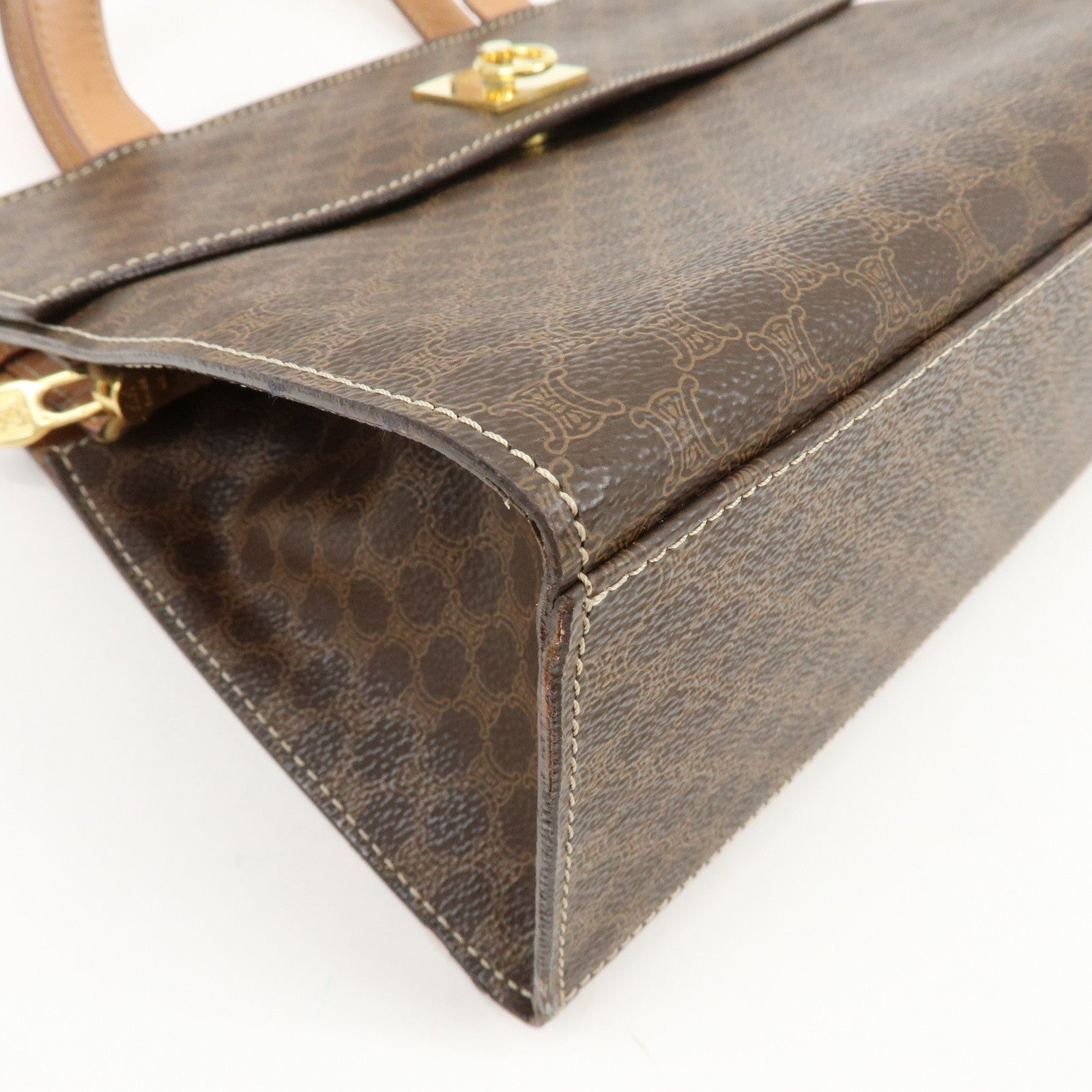 Celine Macadam 2Way Bag - Brown, PVC Leather