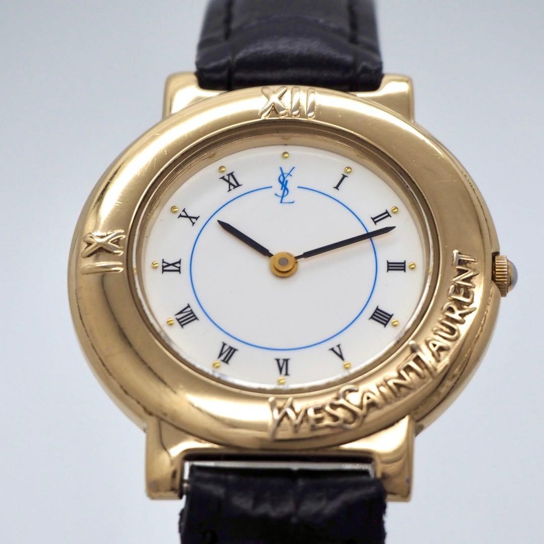 Yves Saint Laurent Quartz Wristwatch - Black, Leather