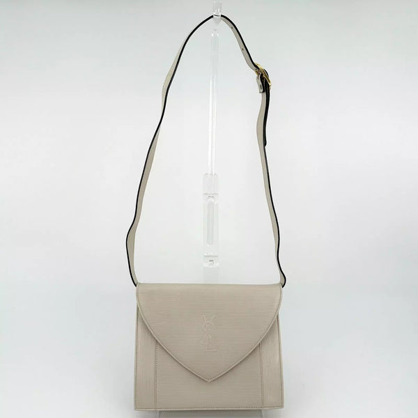 Yves Saint Laurent YSL Shoulder Bag - Ivory, Leather 