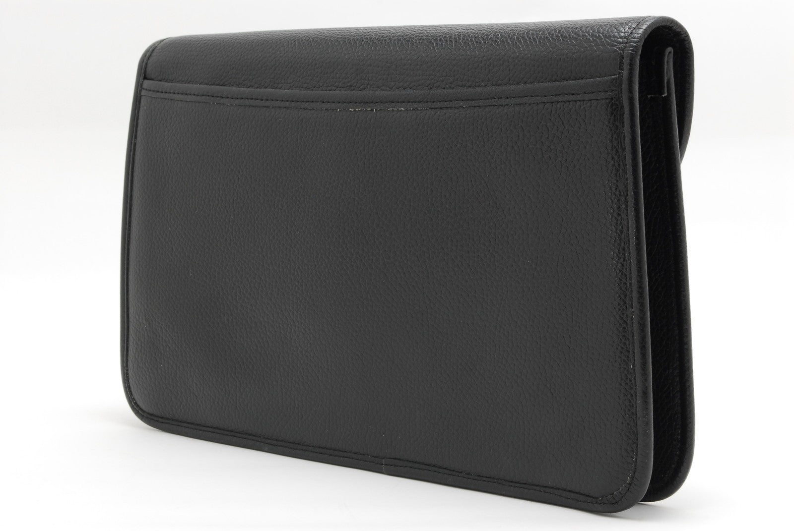 Saint Laurent Stitch Clutch Bag - Black, Leather 