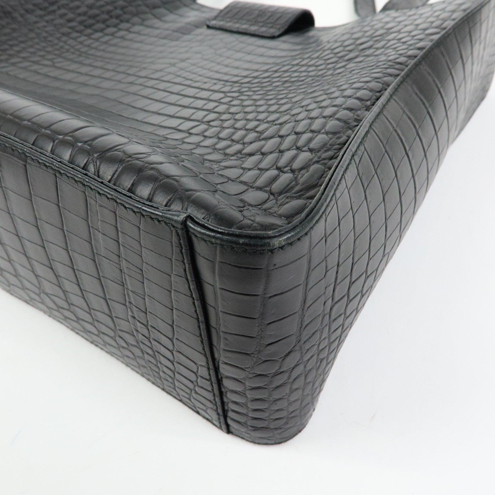 Ferragamo Vara Tote Bag - Black, Embossed Leather