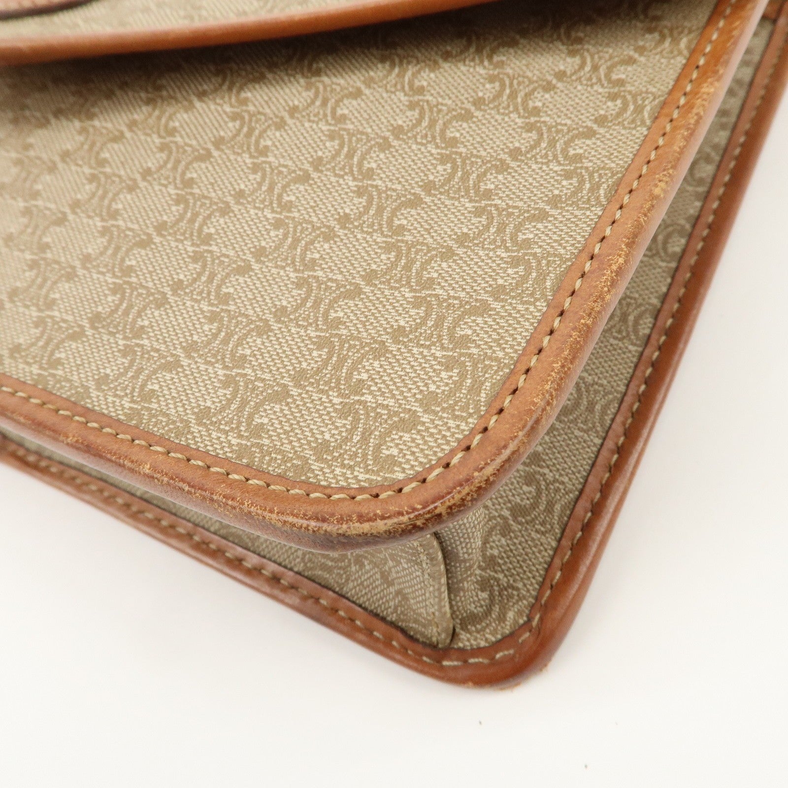 Celine C Macadam 2Way Bag - Beige Brown, PVC Leather