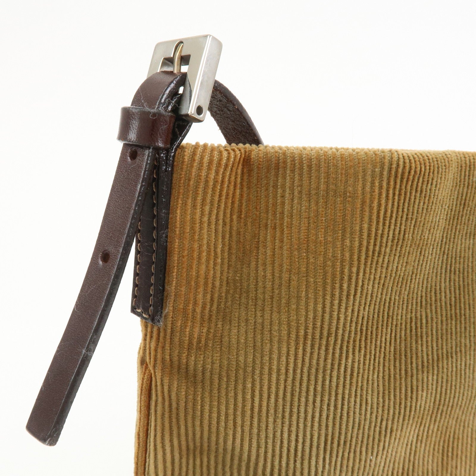 Fendi Shoulder Bag - Brown, Corduroy Leather