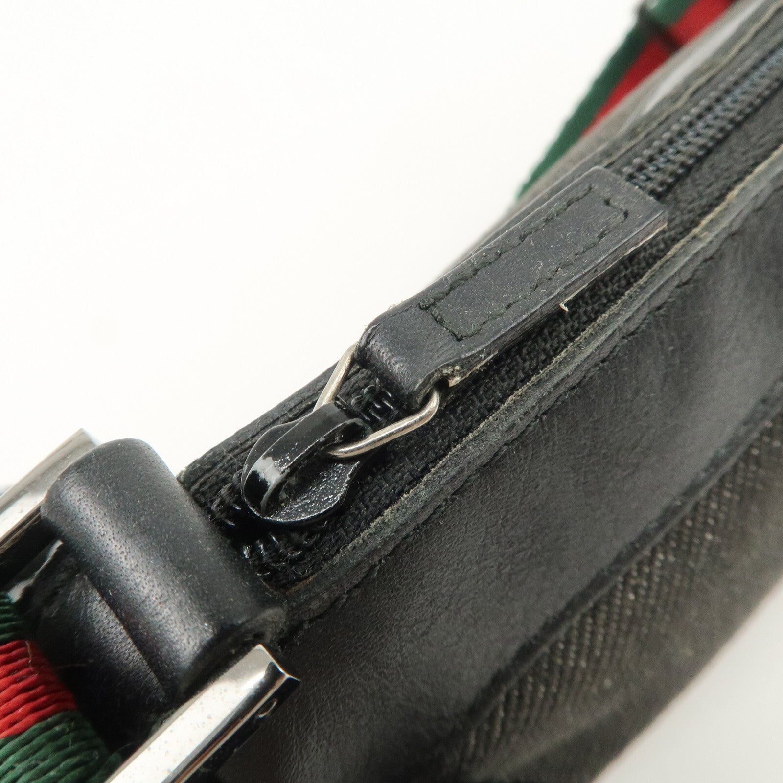 Gucci Sherry Accessory Pouch - Black, Canvas, Leather 