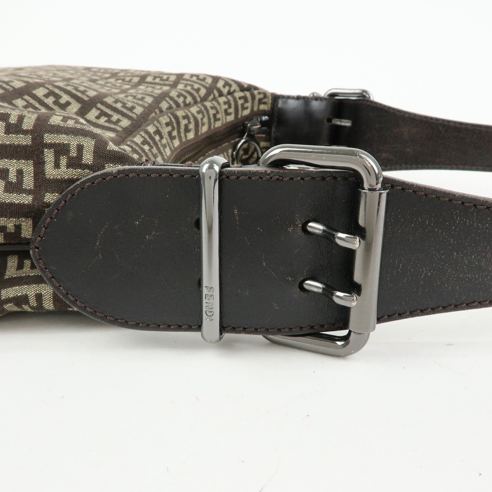 Fendi Shoulder Bag - Dark Brown, Canvas and Leather