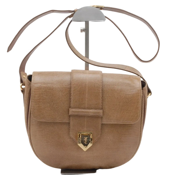 Saint Laurent Yves Saint Laurent Shoulder Bag - Beige, Leather