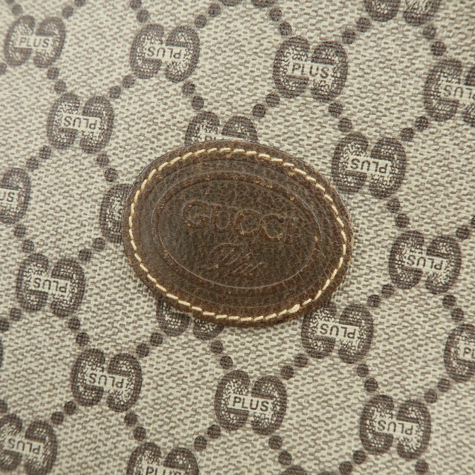 Gucci GG Plus Clutch Bag - Beige, Leather