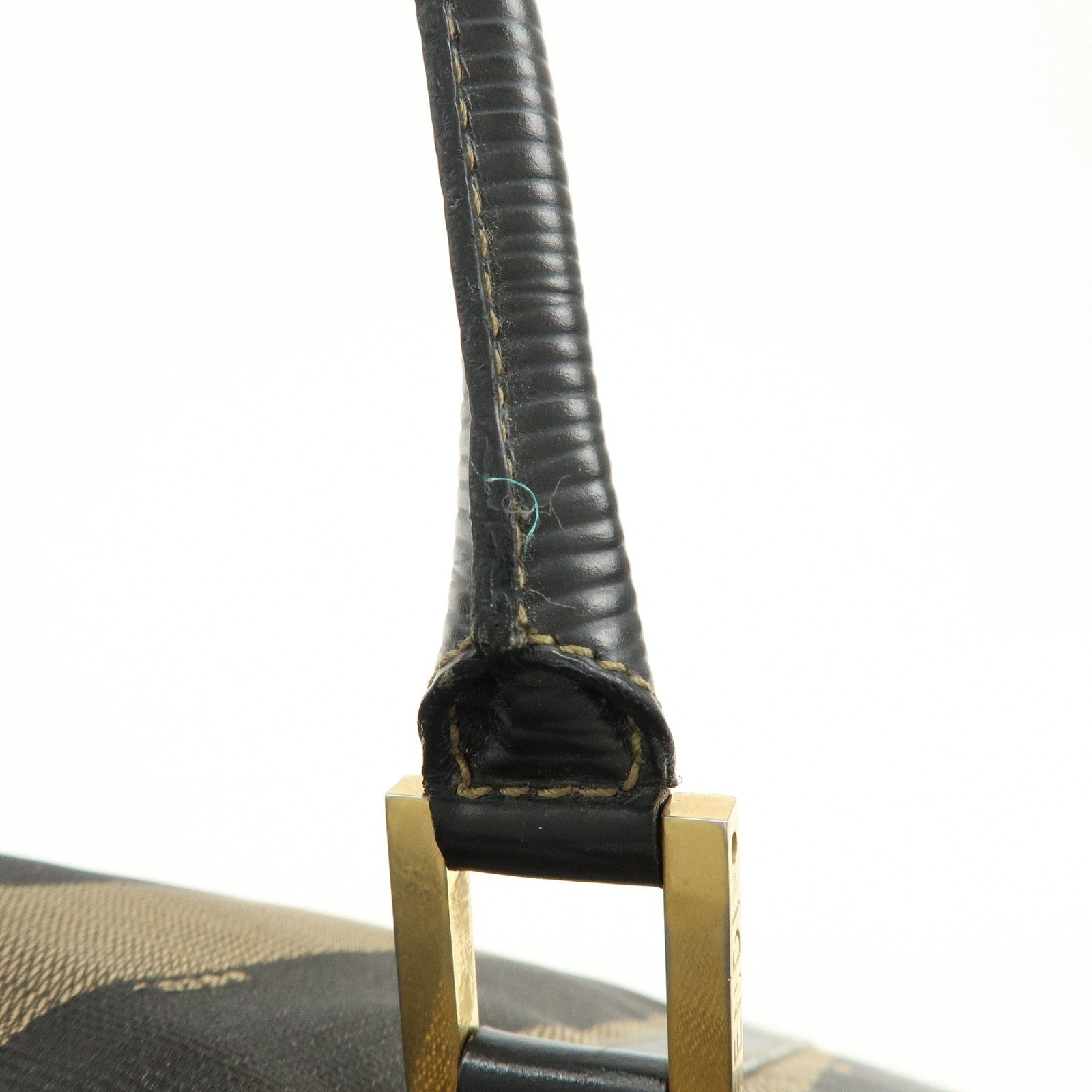 Fendi Pequin Canvas Leather Hand Bag - Brown, Canvas