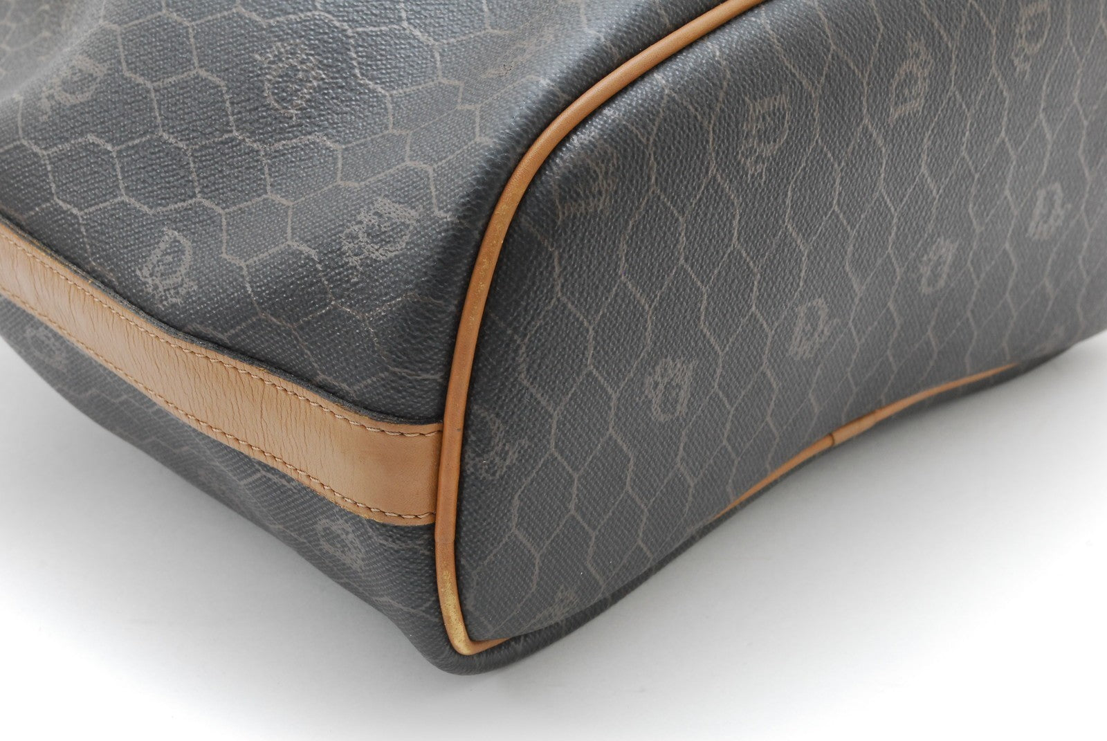 Dior Honeycomb Drawstring Shoulder Bag - Black Brown, Canvas Leather