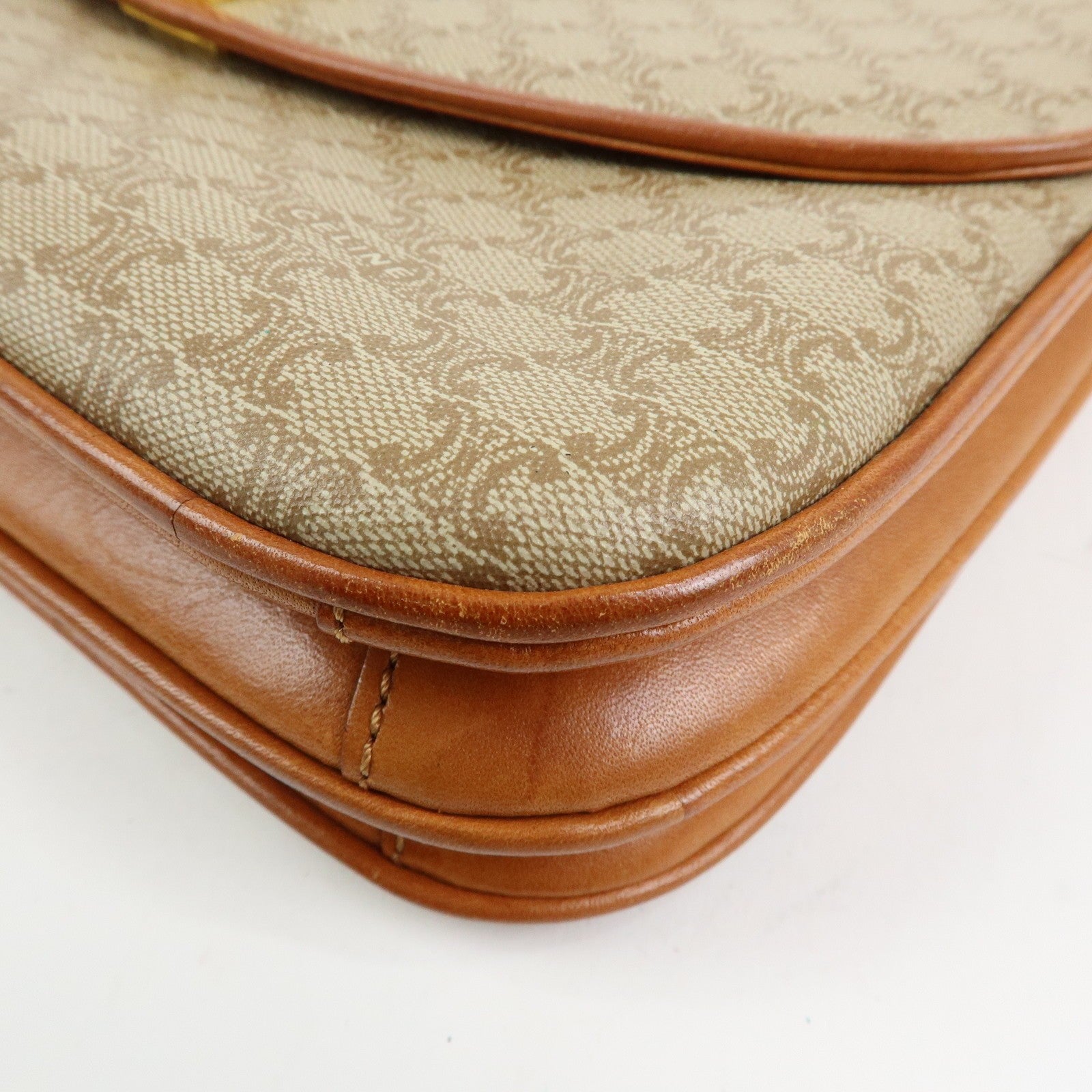 Celine Macadam Shoulder Bag - Beige, PVC Leather