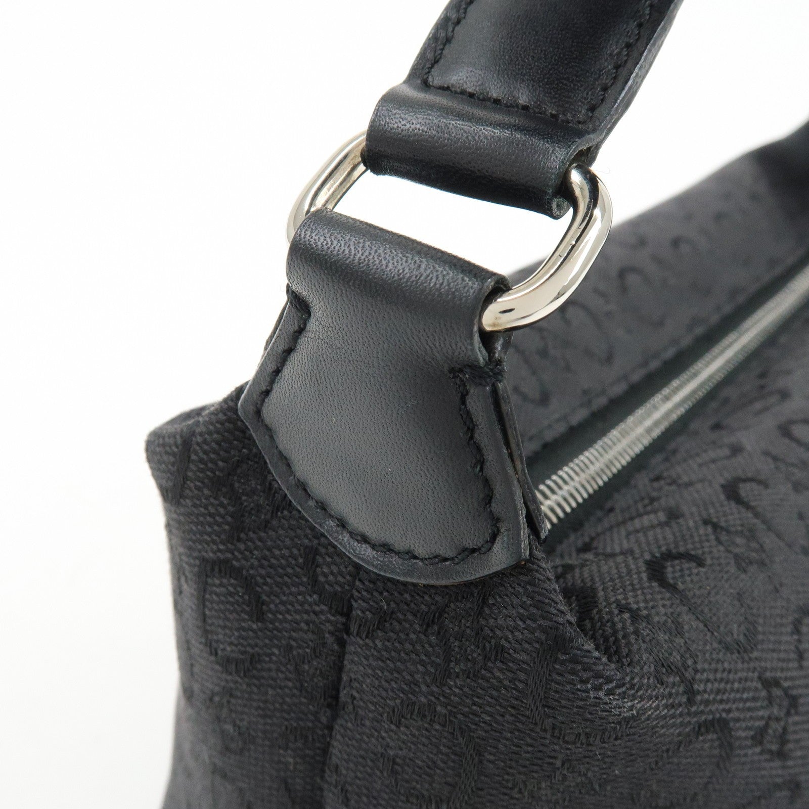 Celine C Macadam Hand Bag - Black, Canvas, Leather