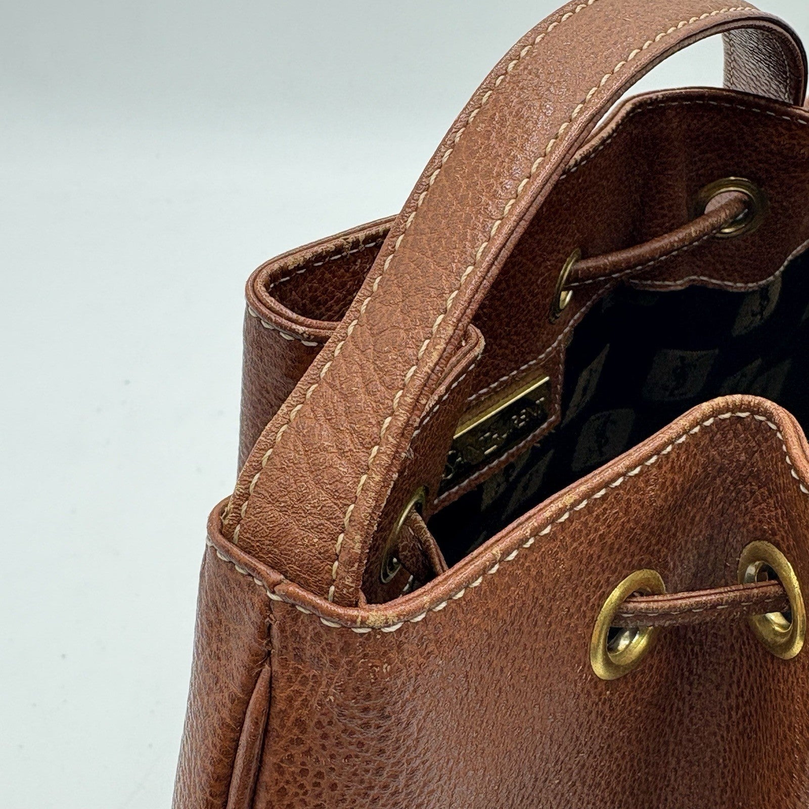 Saint Laurent Yves Cassandra Shoulder Bag - Brown, Leather 