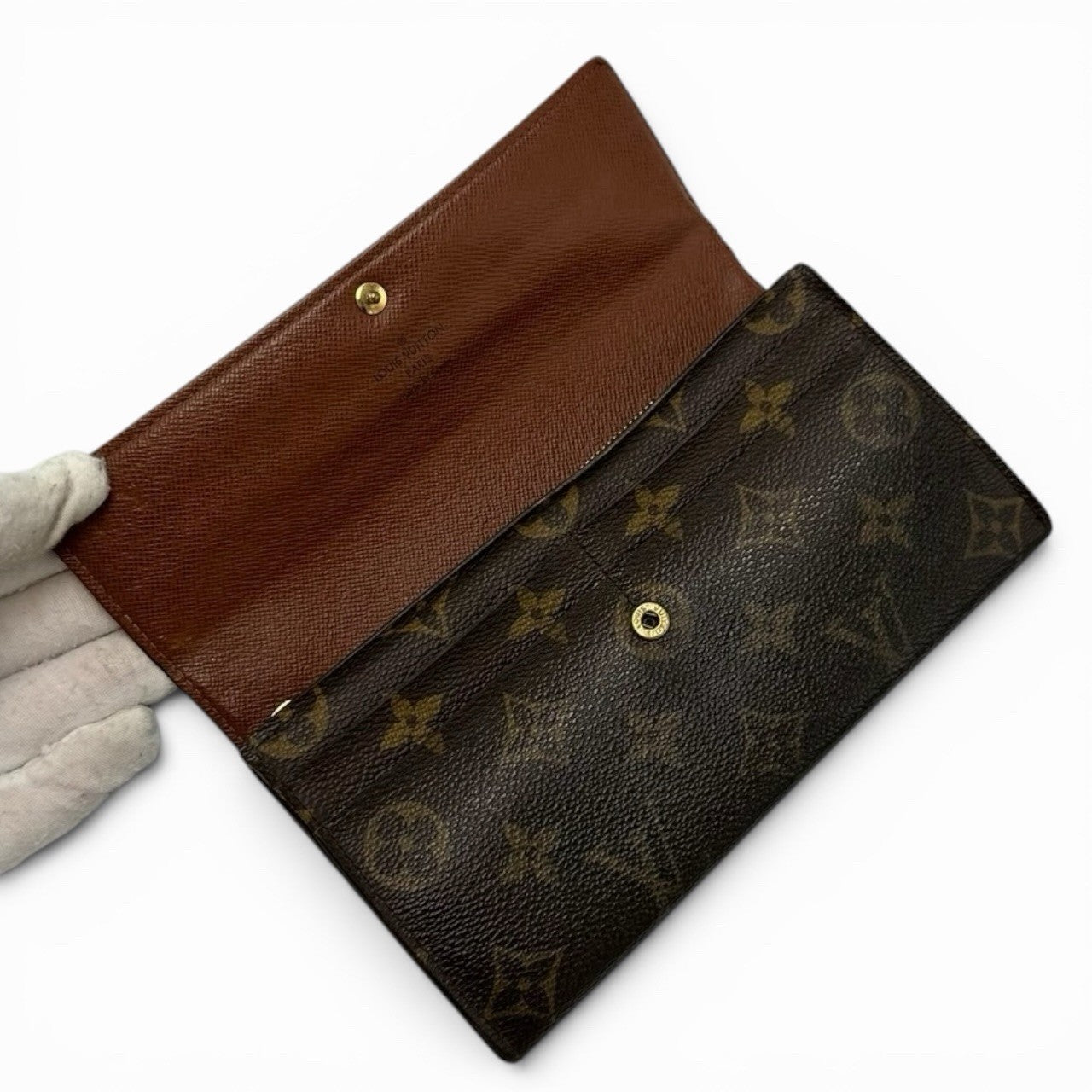 Louis Vuitton Portefeuille Sarah Wallet - Brown, Leather
