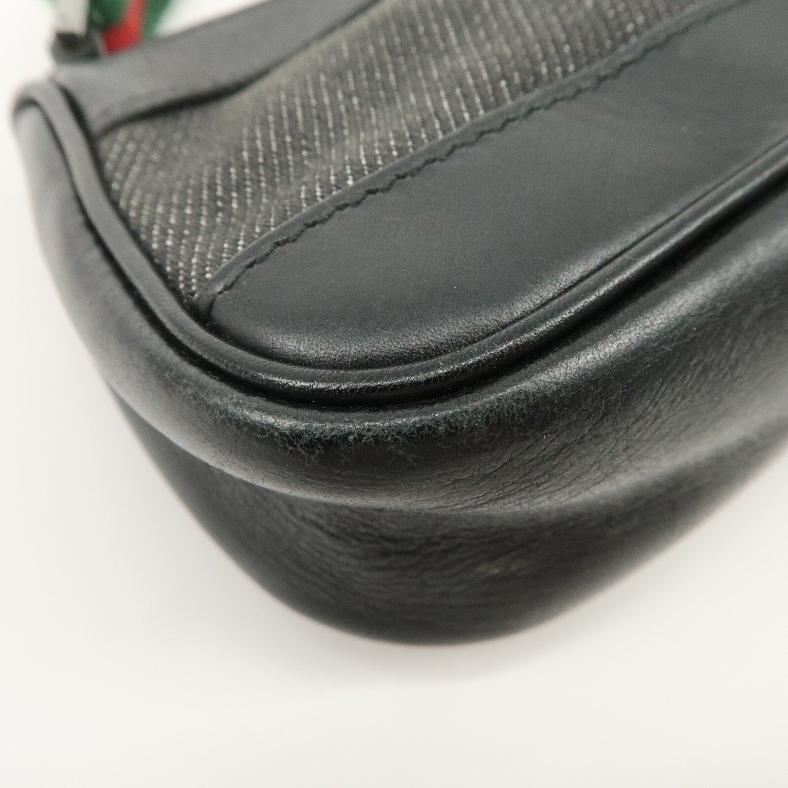 Gucci Sherry Accessory Pouch - Black, Canvas, Leather 