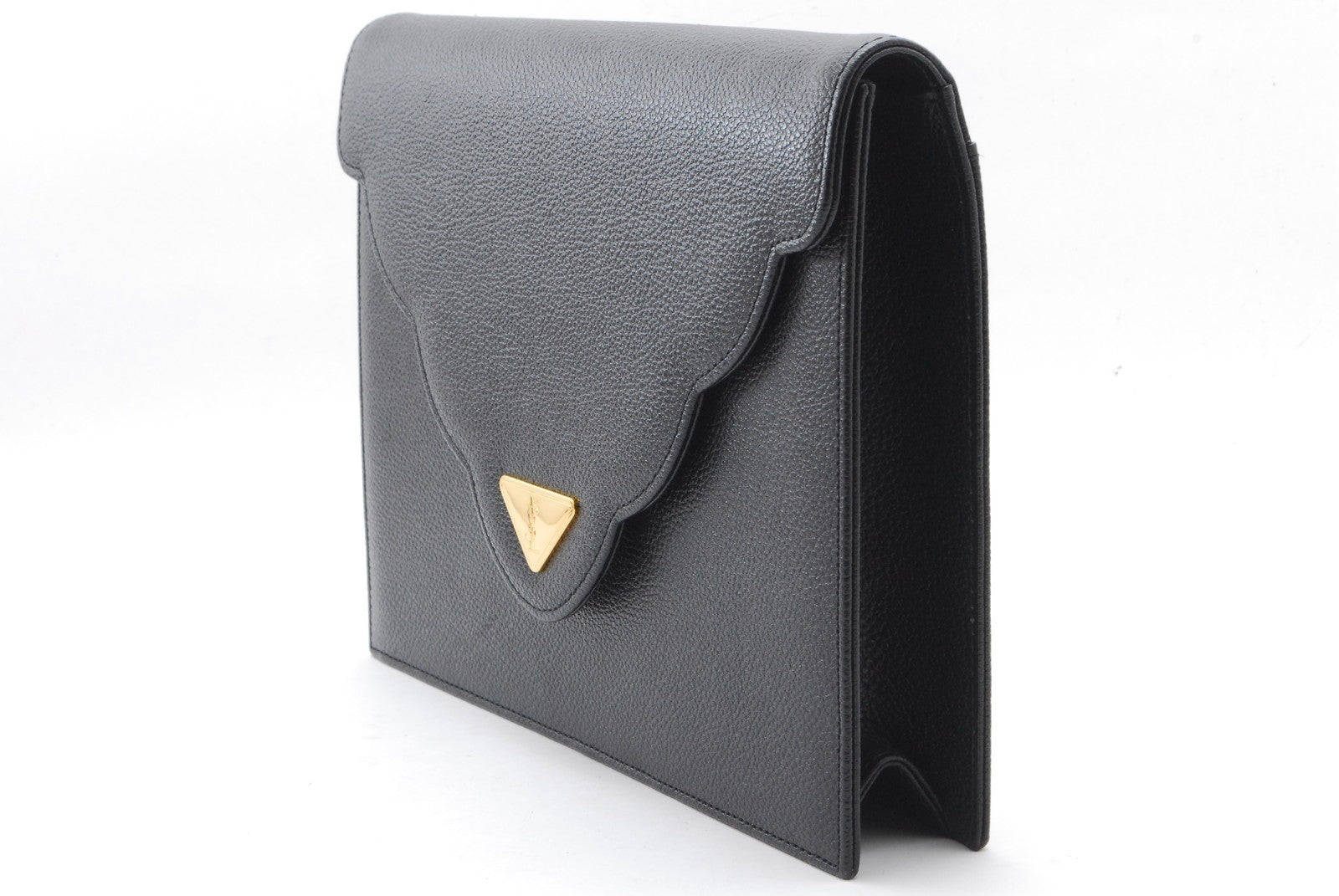 Saint Laurent Yves Vintage Clutch - Black, Leather