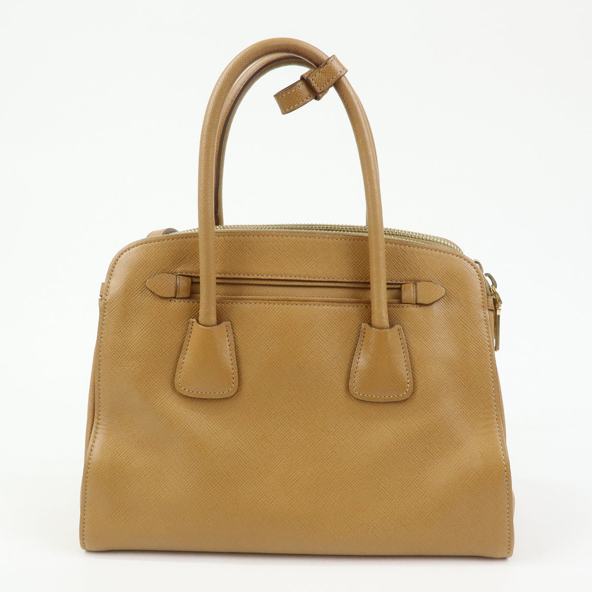 Prada2way Hand Bag - Camel, Saffiano Leather