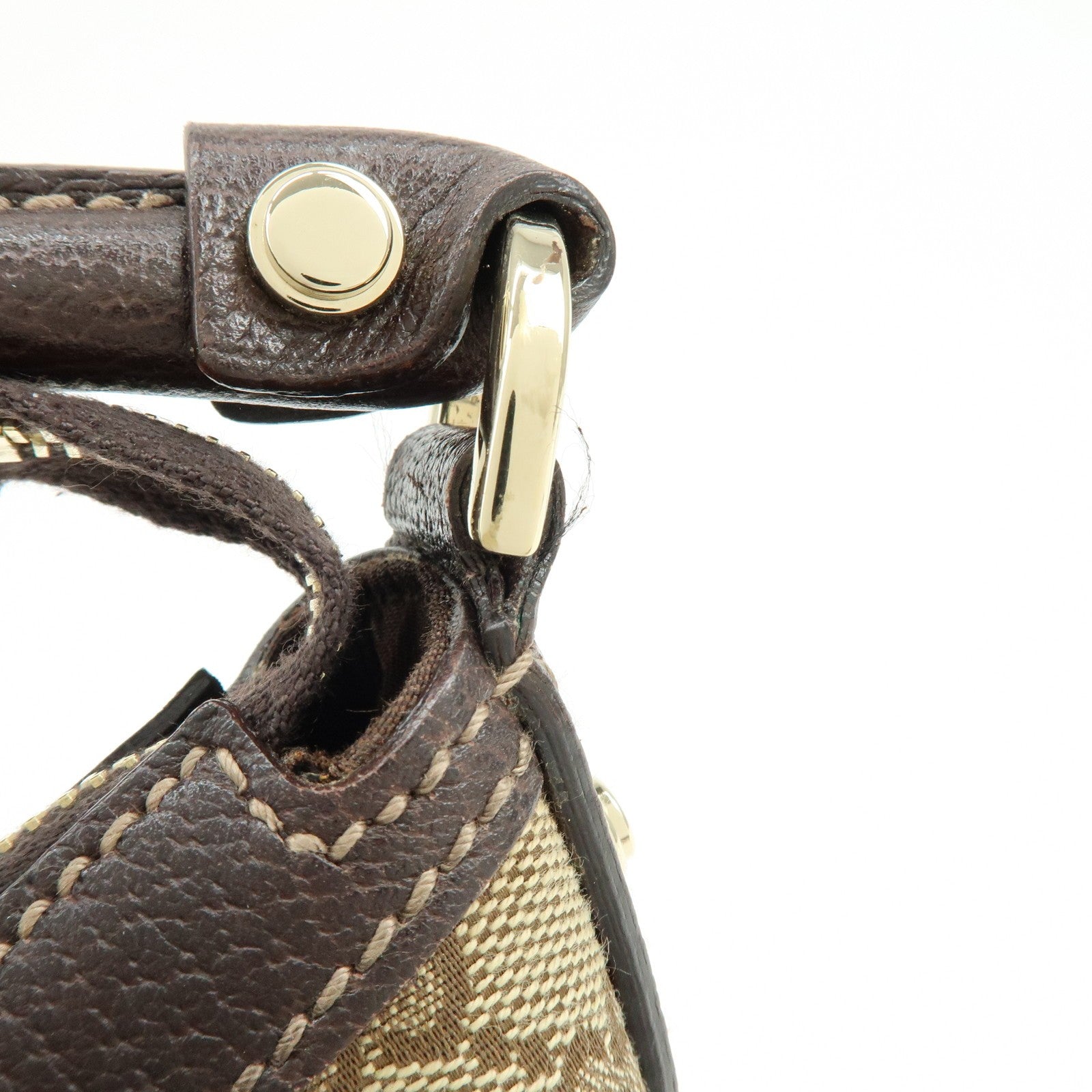 Gucci Shoulder Bag - Beige, Canvas Leather 