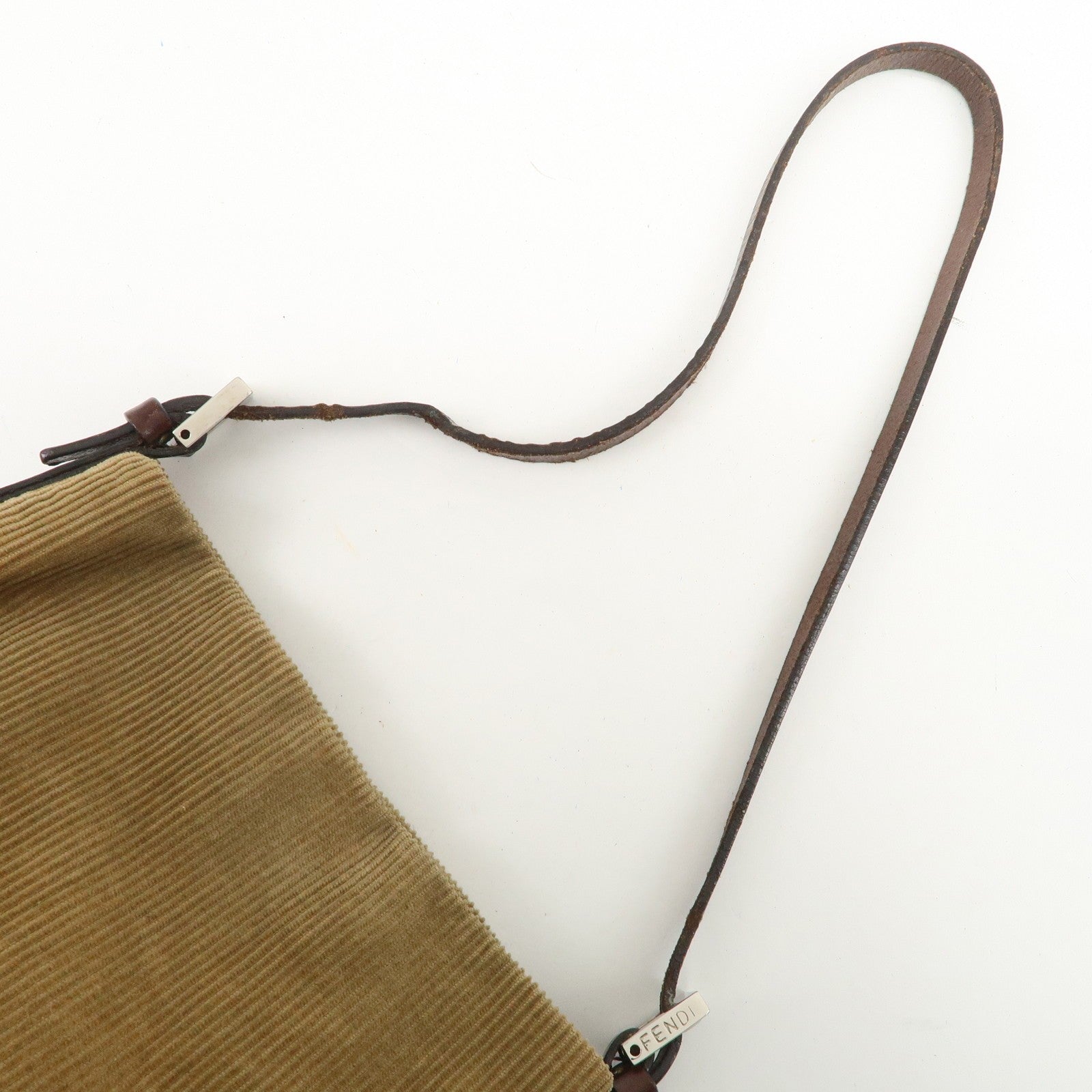 Fendi Shoulder Bag - Brown, Corduroy Leather