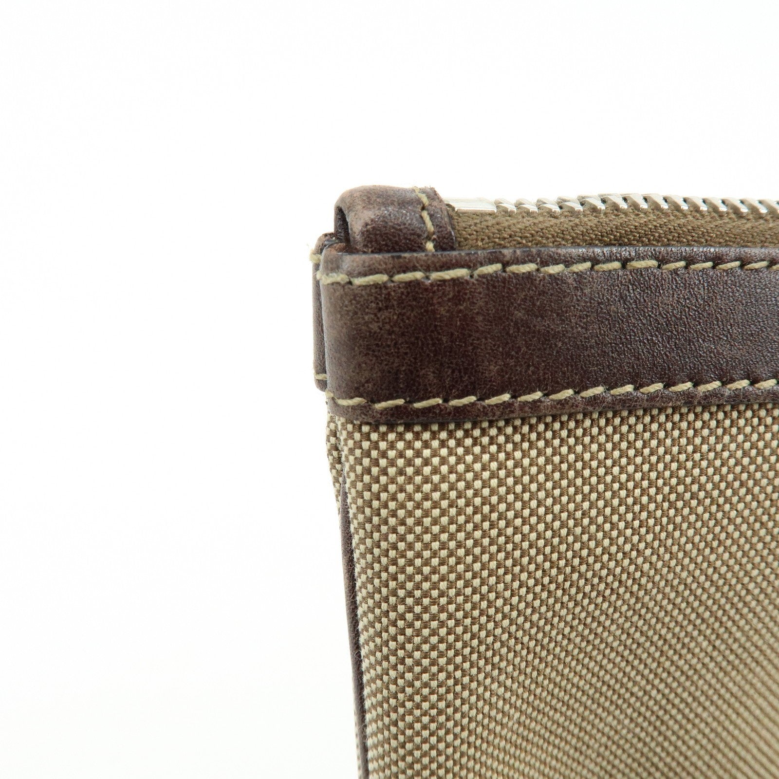 Prada Logo Jacquard Clutch Bag - Khaki, Jacquard Leather