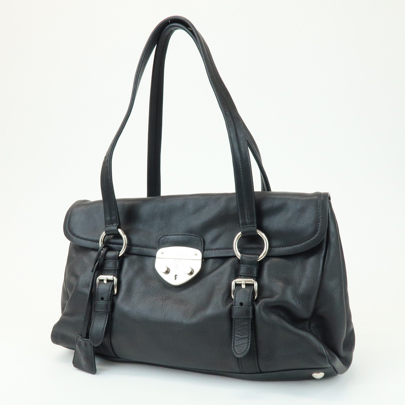 Prada Shoulder Bag - Black, Calf Leather