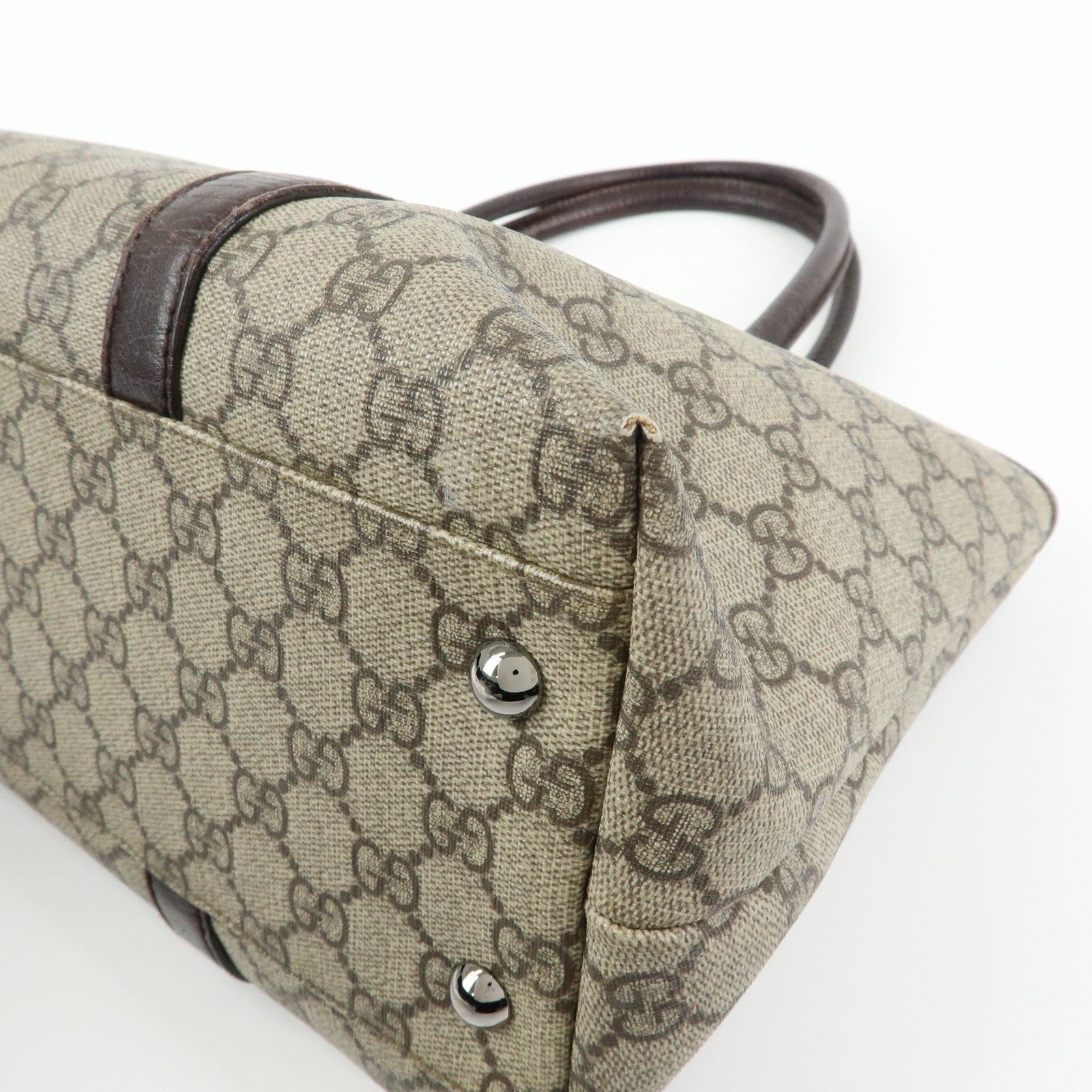 Gucci Supreme Tote Bag - Beige, GG Supreme Leather