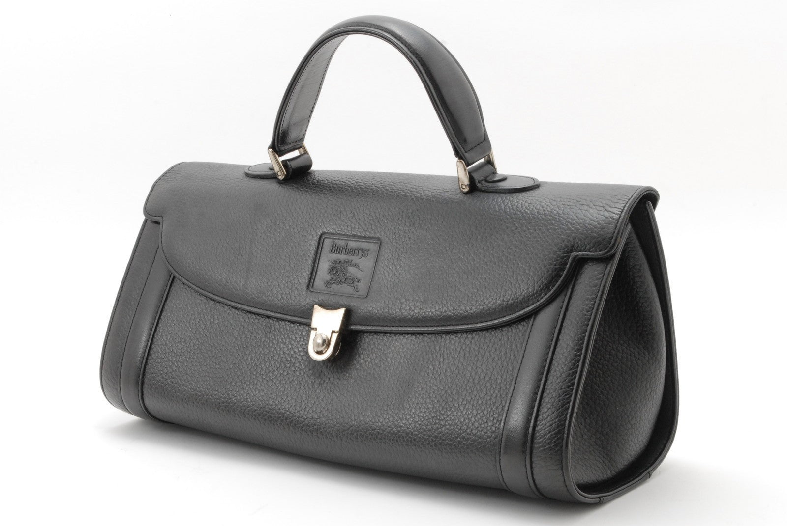 Burberry Burberrys Hand Bag - Black, Leather