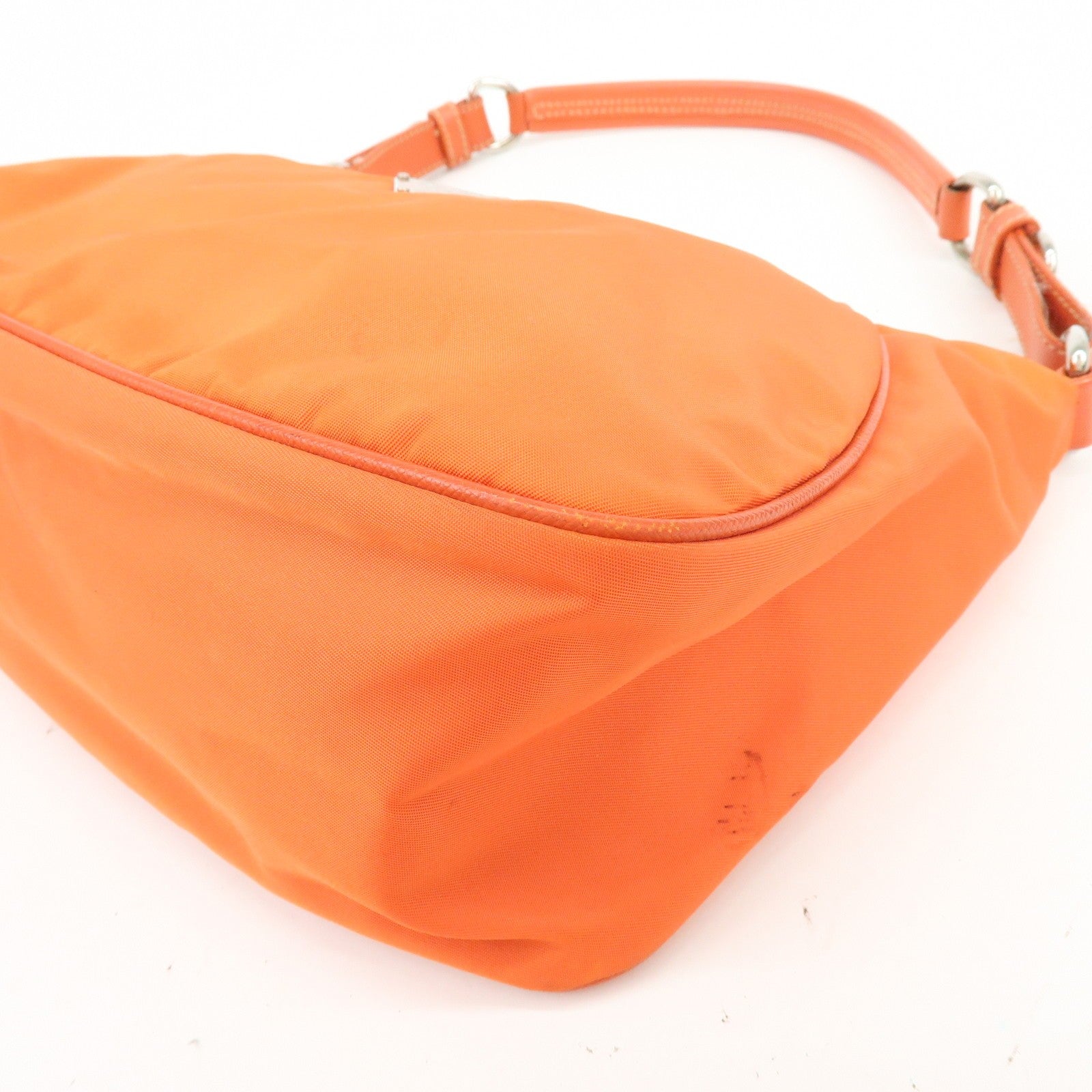 Prada Shoulder Bag - Orange, Nylon, Leather