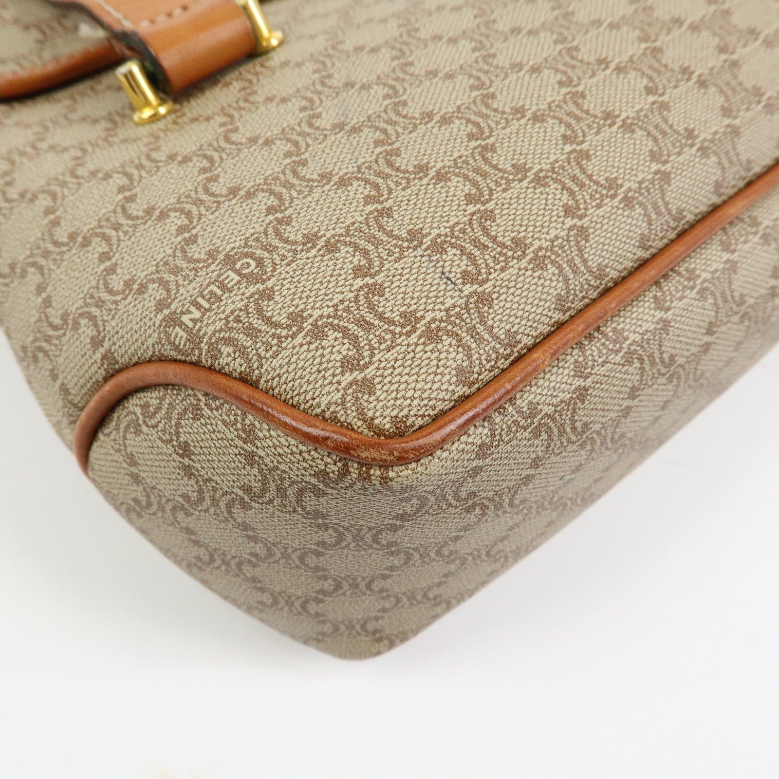 Celine Macadam Hand Bag - Beige, PVC Leather