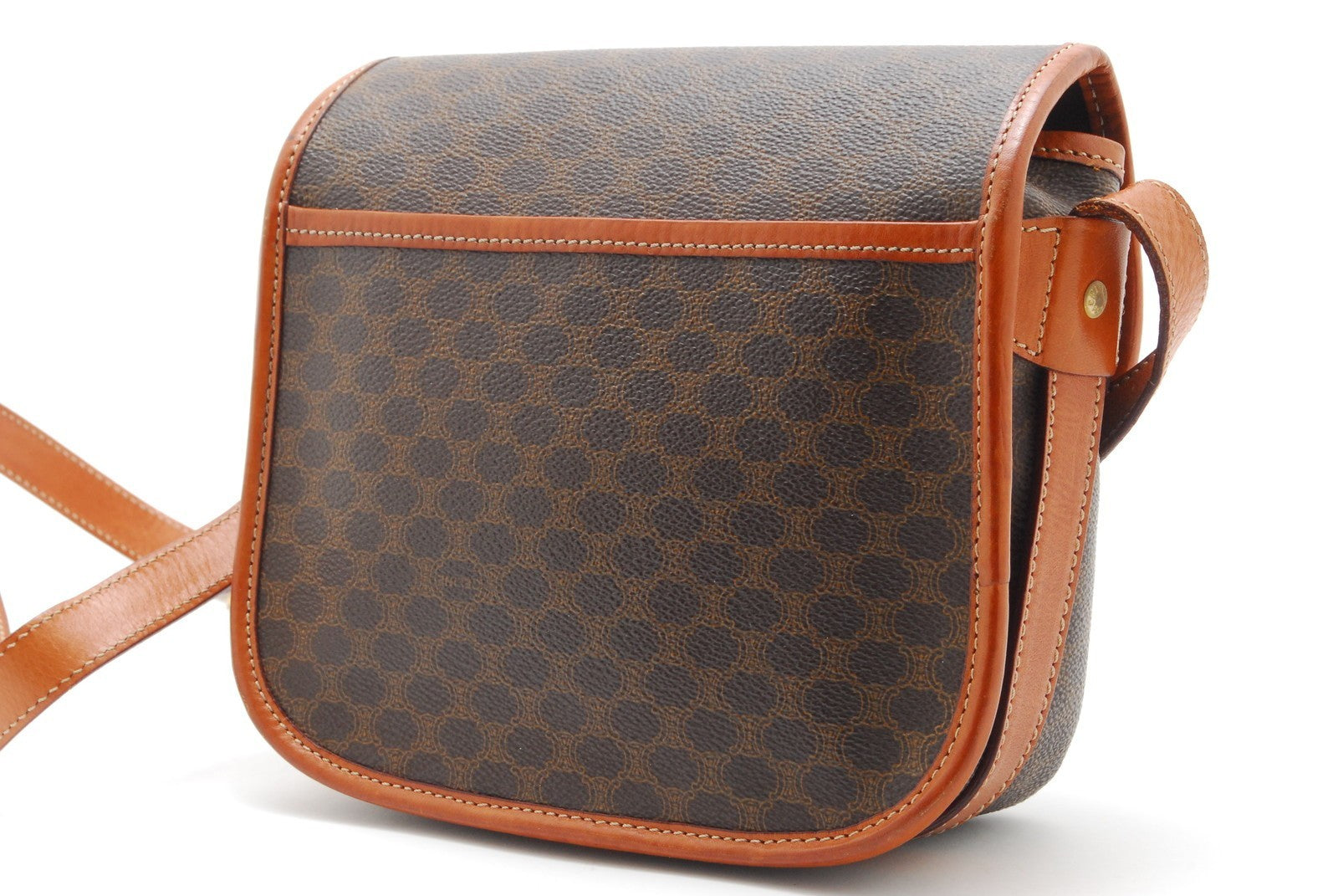 Celine Macadam Shoulder Bag - Brown, Leather PVC 