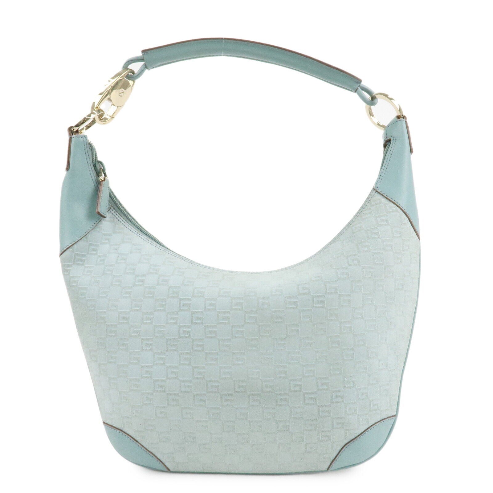 Gucci Shoulder Bag - Light Blue, Suede, Leather