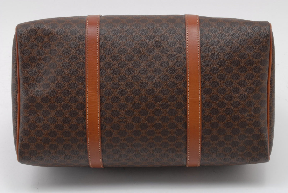 Celine Macadam Boston Handbag - Brown, PVC Leather
