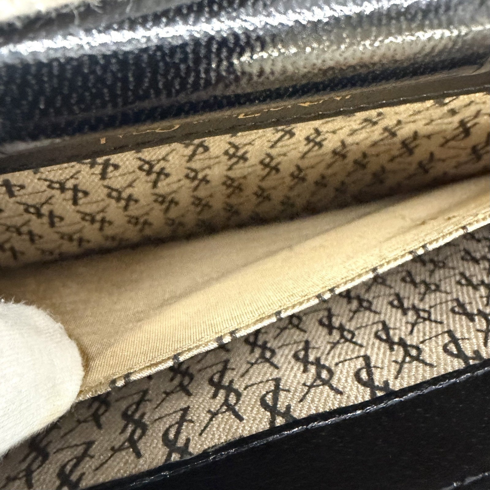 Saint Laurent Yves Clutch Bag - Black, Leather 