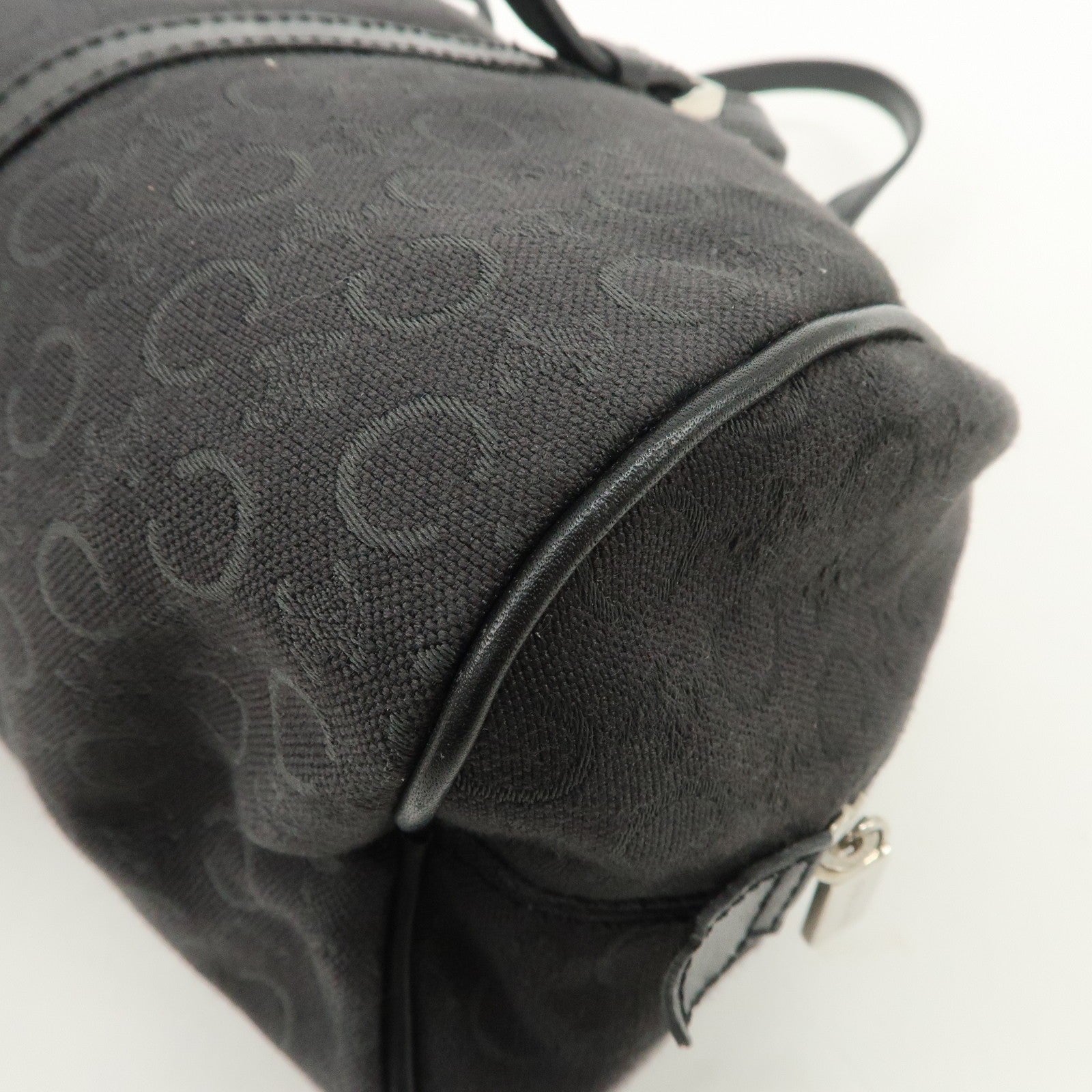 Celine C Macadam Mini Boston Bag - Black, Canvas