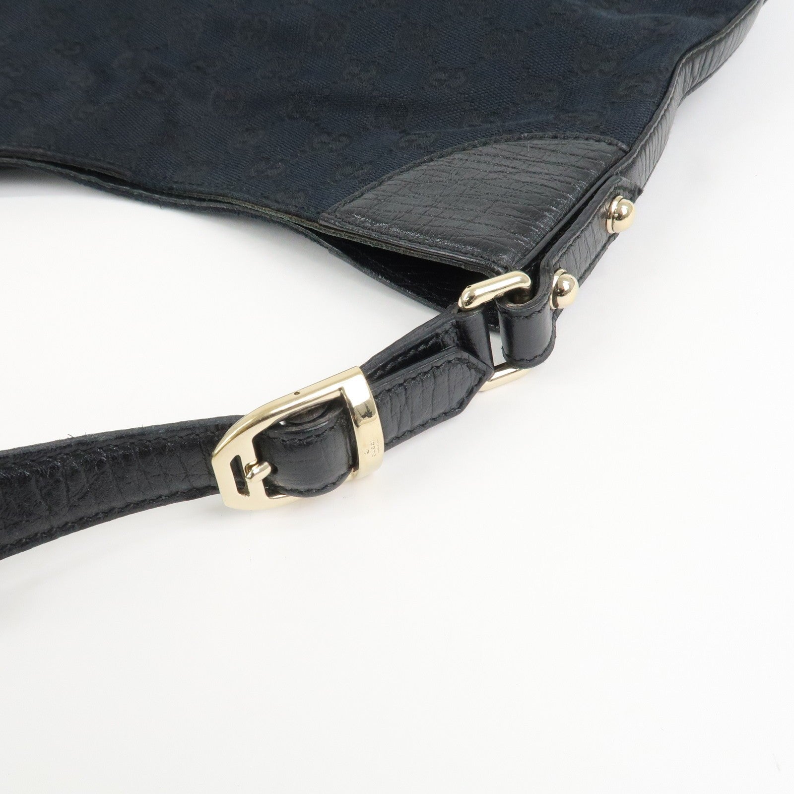 Gucci Horsebit Shoulder Bag - Black, Canvas